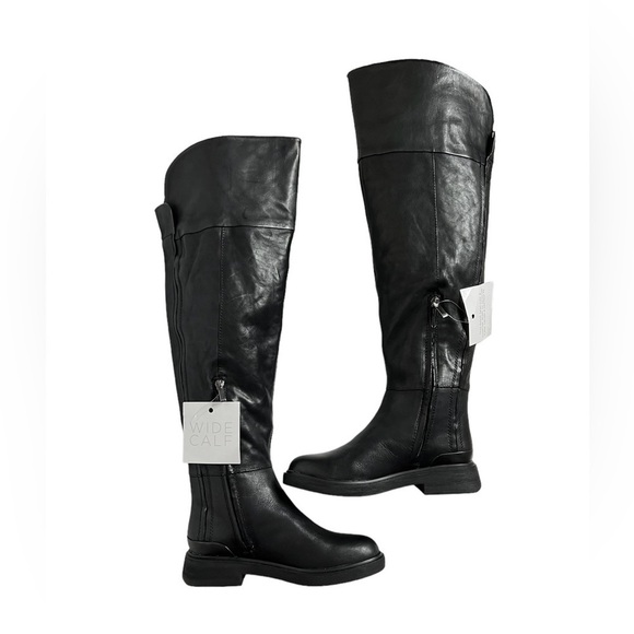 Franco Sarto Battina Wide Calf Leather Knee-High Boots - Picture 11 of 12